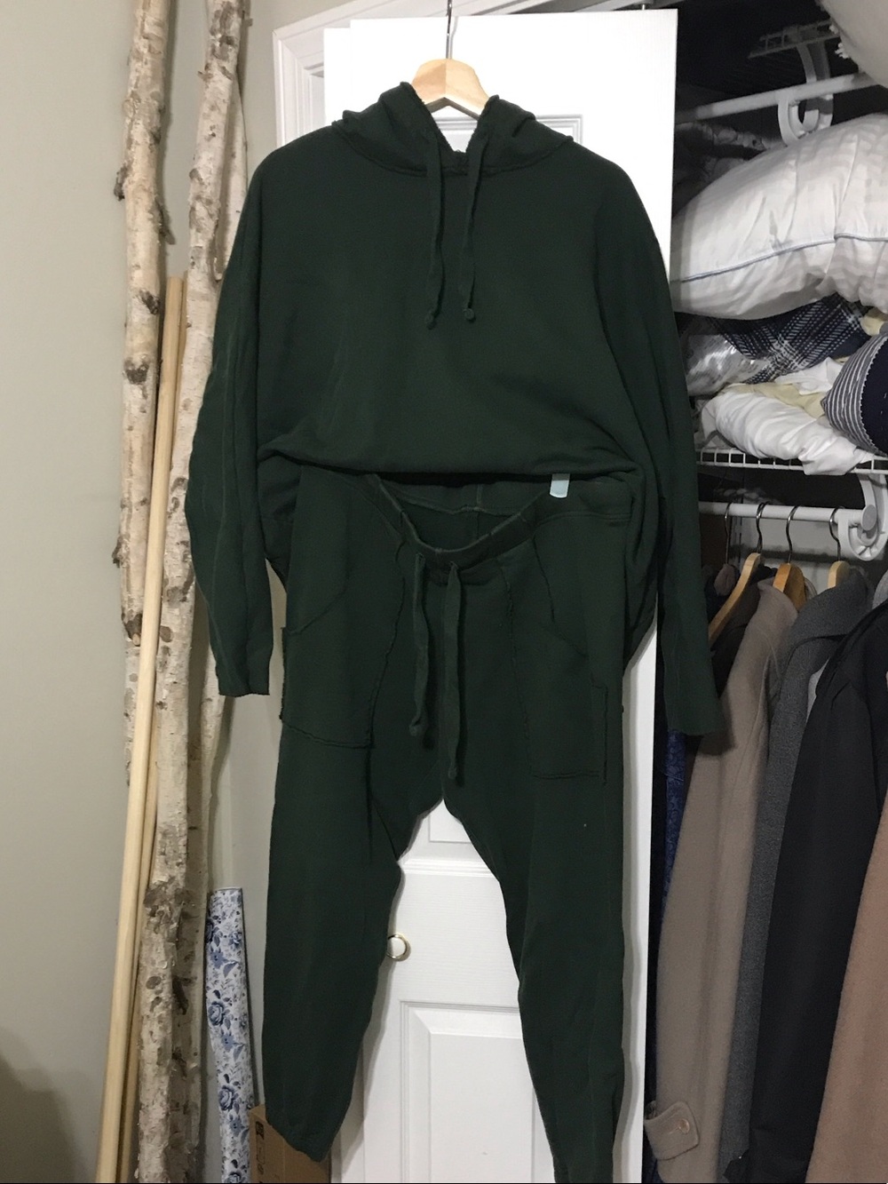 Frank & Eileen Dark Green Hoodie Jumpsuit